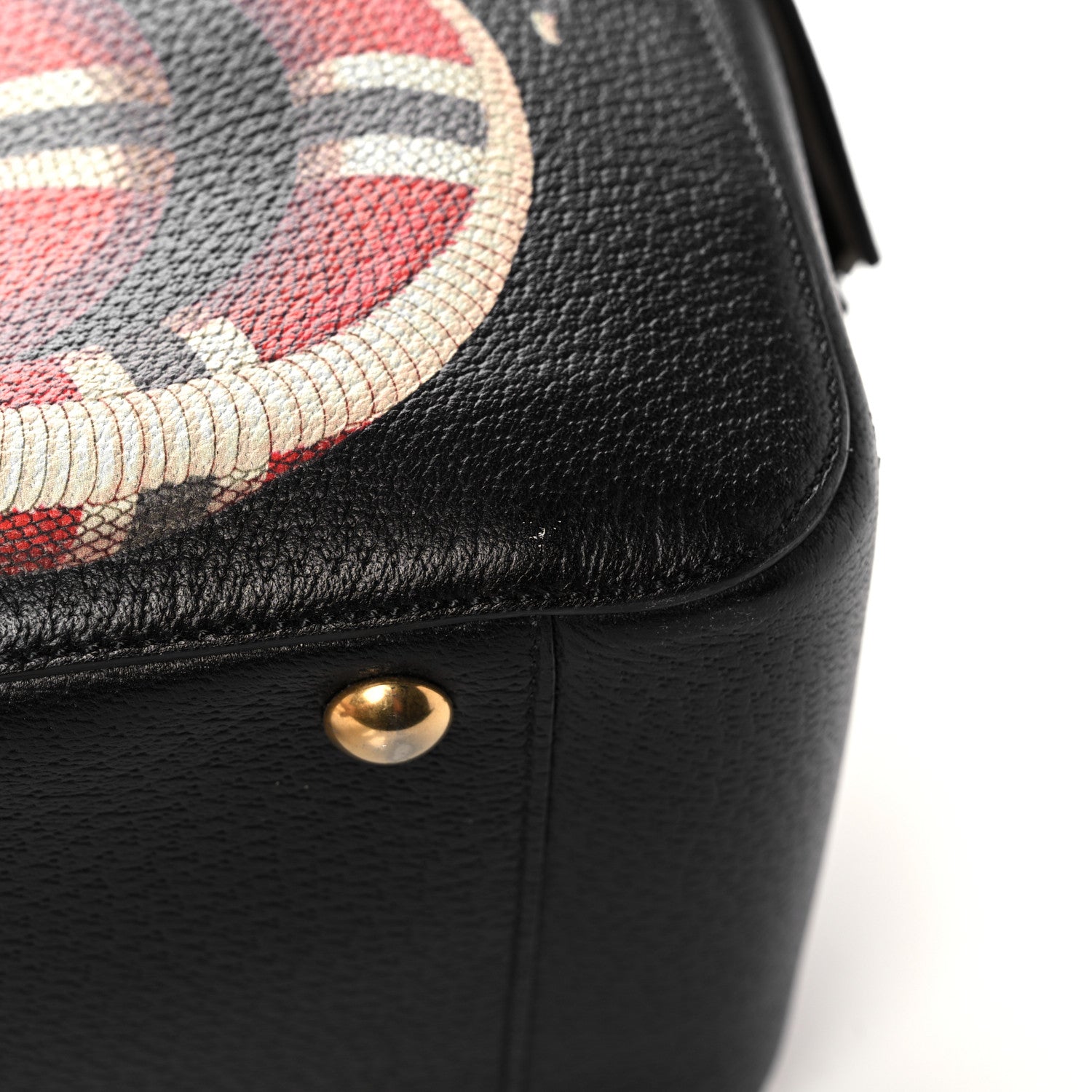 Gucci Calfskin Kingsnake Print Duffle Black 17 of 17