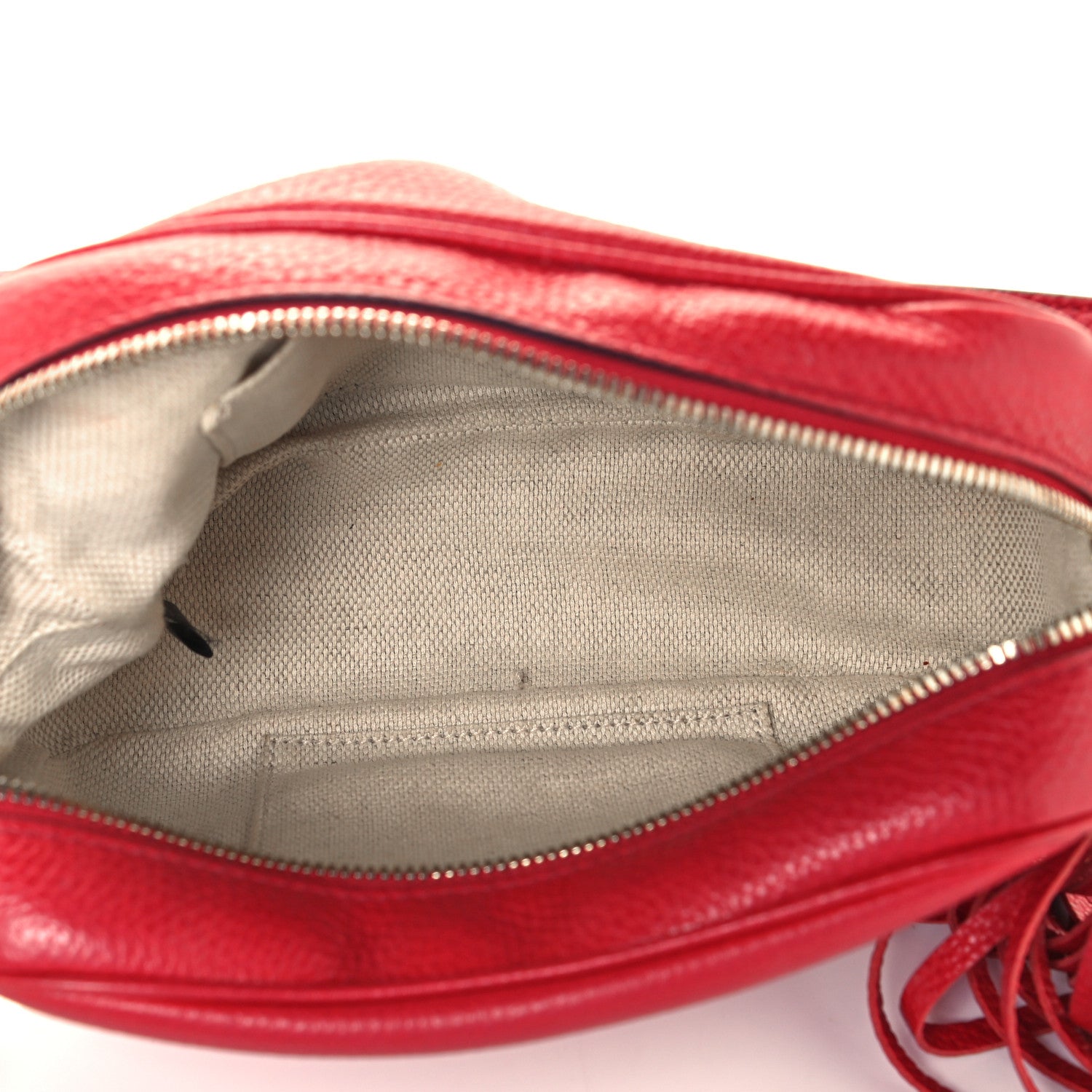 Gucci Pebbled Calfskin Small Soho Disco Bag Vibrant Red 4 of 10
