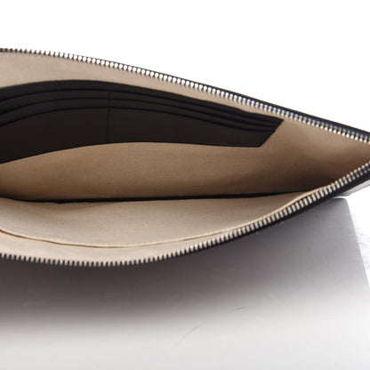 Gucci GG Supreme Monogram Kingsnake Zip Wristlet Pouch Beige Black 5 of 7