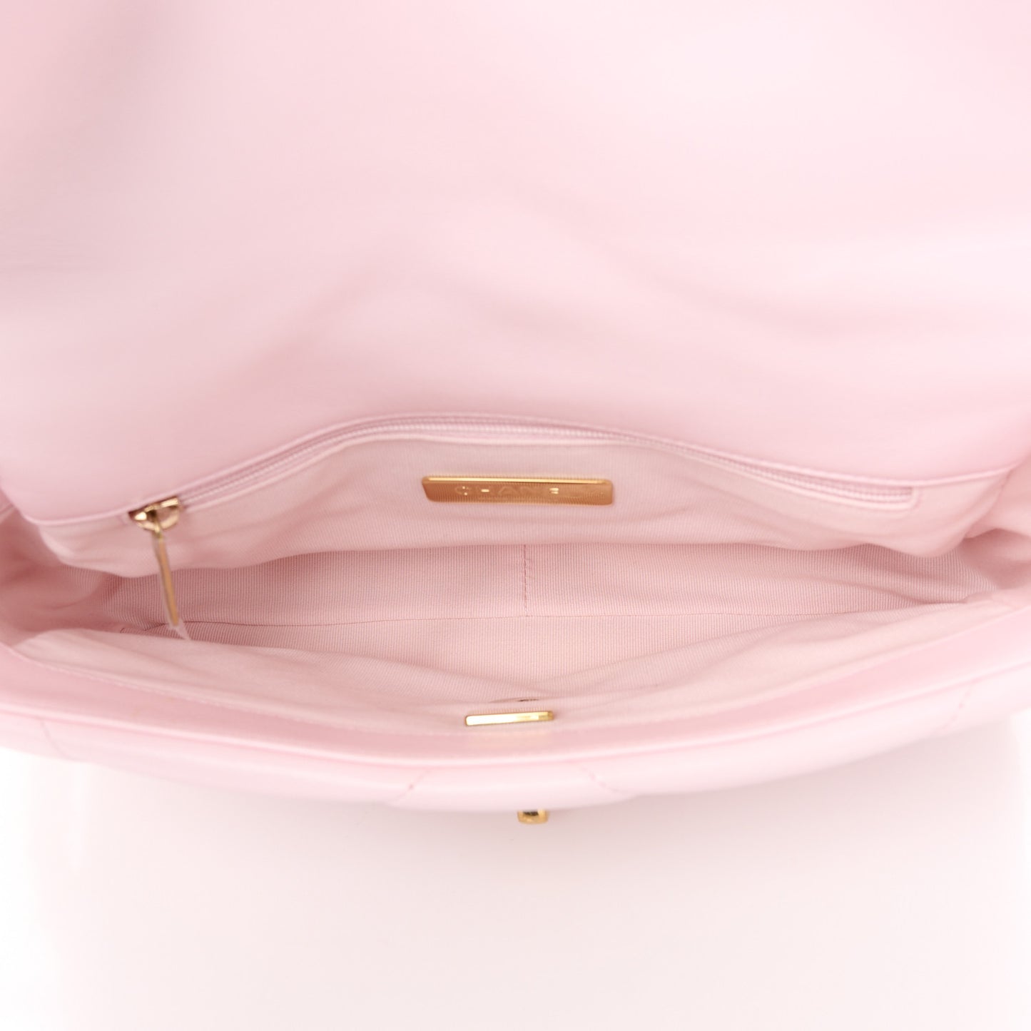 Lambskin Quilted Medium Chanel 19 Flap Light Pink