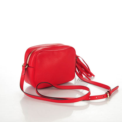 Gucci Pebbled Calfskin Small Soho Disco Bag Tabasco Red 3 of 7