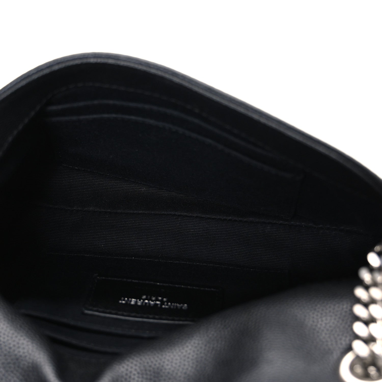 Saint Laurent Grain De Poudre Monogram Toy West Hollywood Fold-Over Bag Black 5 of 10