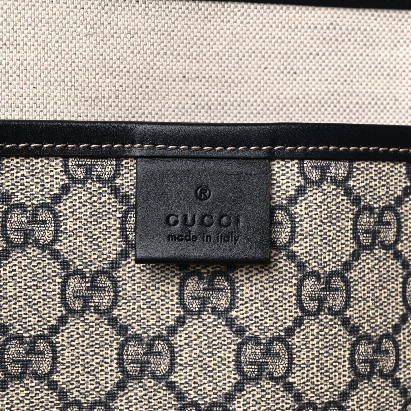 GG Plus Monogram Medium Signature Web Loop Tote Navy