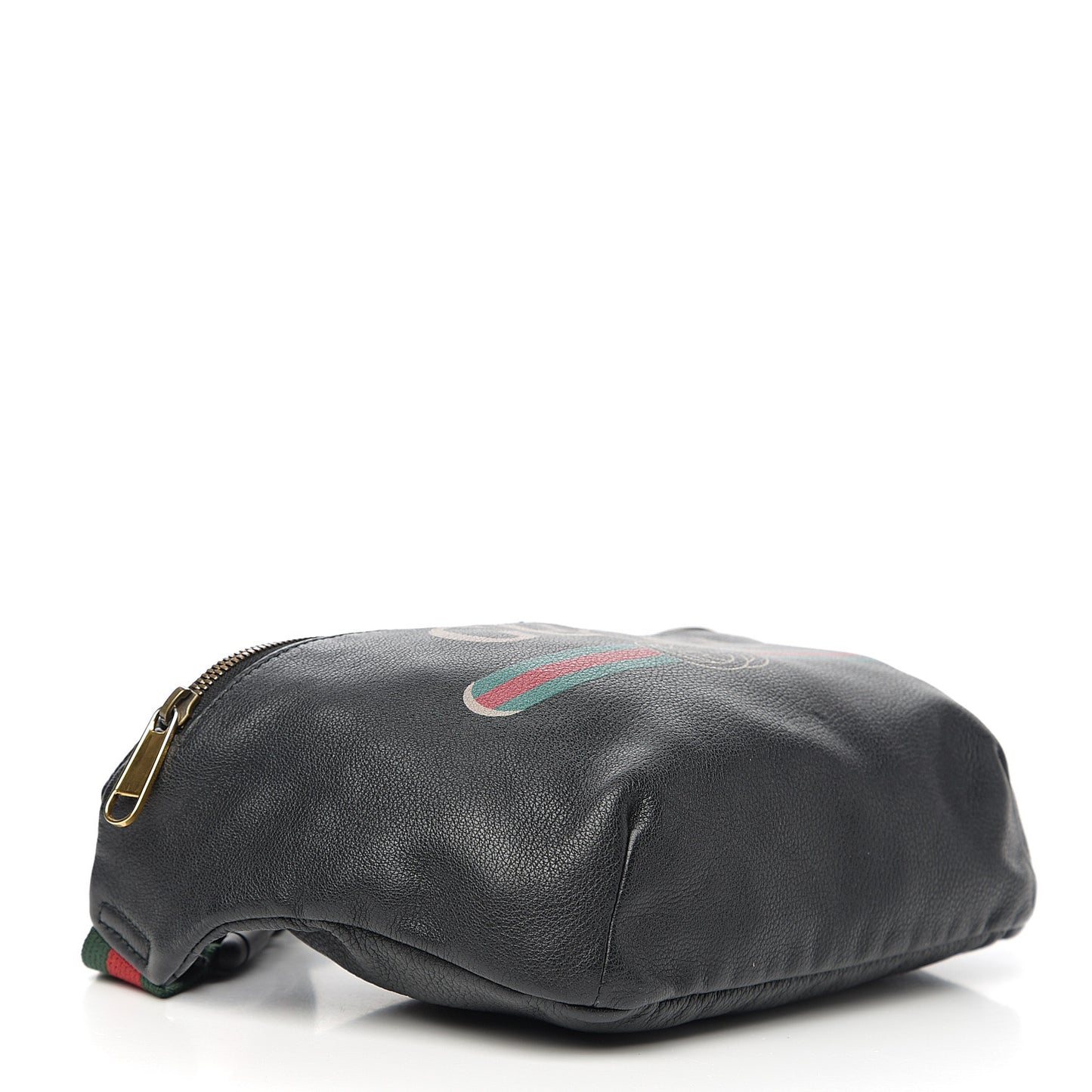 Grained Calfskin Logo Belt Bag Black