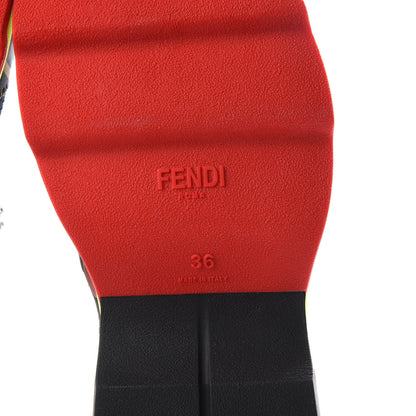 Fendi Technical Mesh Lycra FFreedom Patchwork Sneakers 36 Nude Tobacco Black 6 of 9