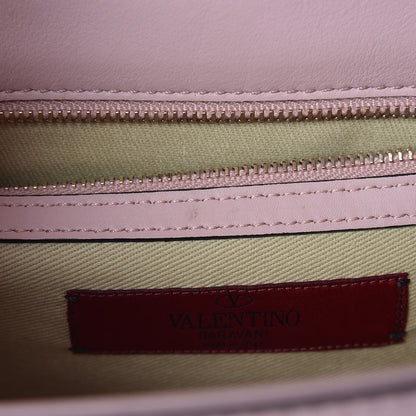 Valentino Garavani Vitello Medium Glam Lock Rockstud Flap Water Rose 8 of 10