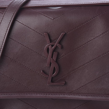 Saint Laurent Lambskin Matelasse Monogram Medium Niki Chain Satchel Burgundy 9 of 12