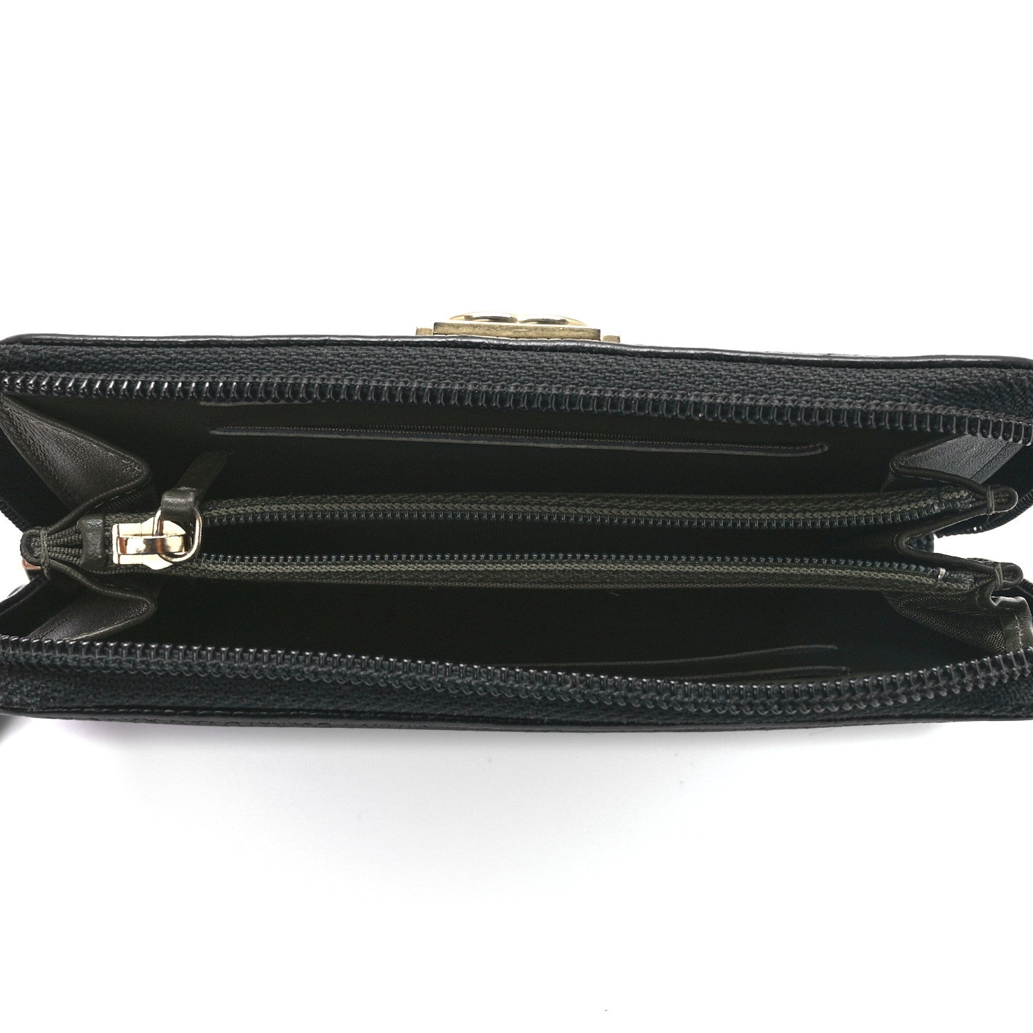 Chanel Caviar Quilted Boy Small Zip Around Wallet Black 5 of 12