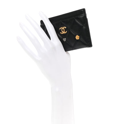 Chanel Lambskin Lucky Charms Card Holder Black 2 of 7