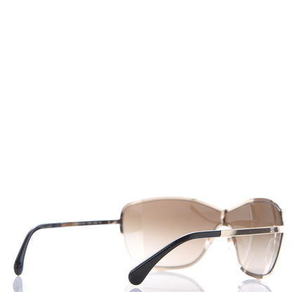 Chanel Shield Runway Sunglasses 71212 Gold Brown 4 of 7