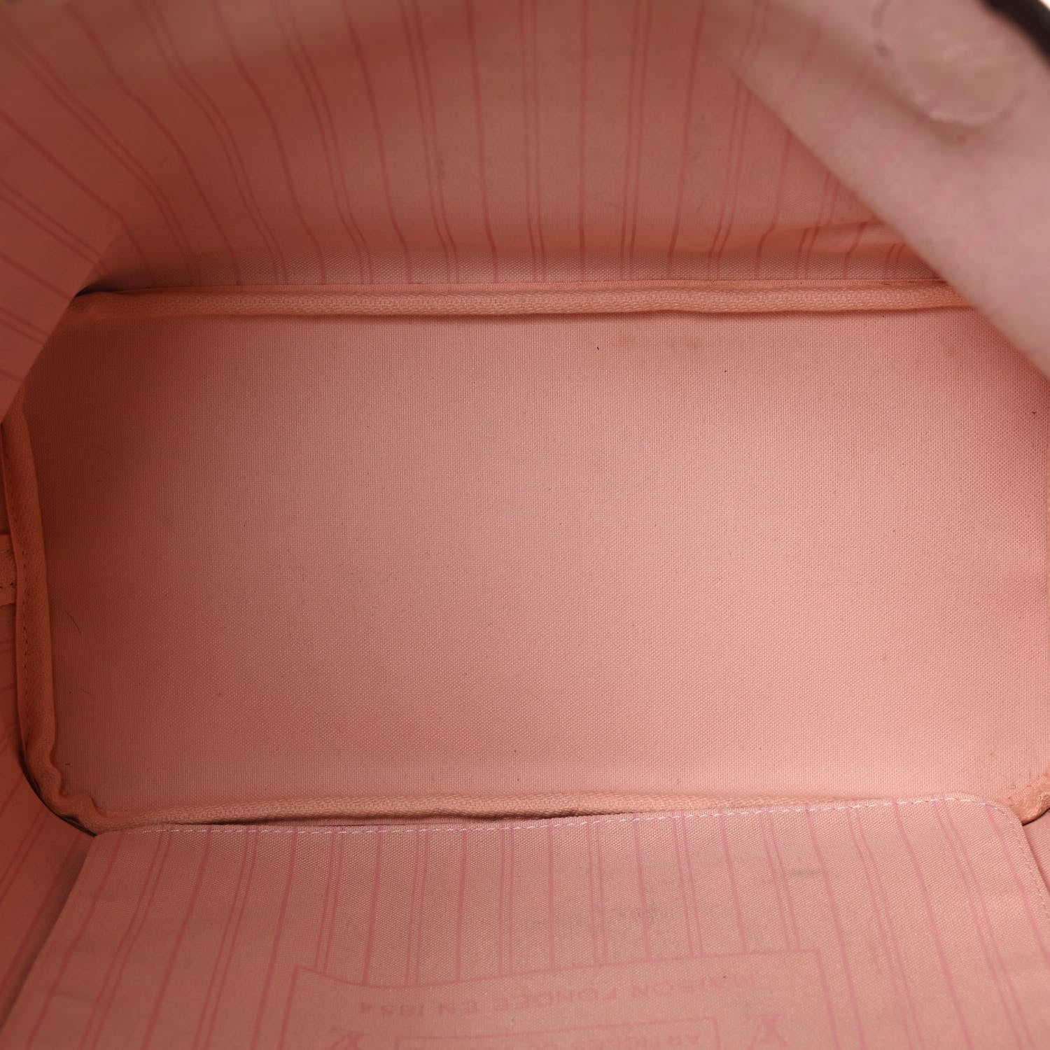 Louis Vuitton Damier Ebene Neo Neverfull MM Rose Ballerine 5 of 5