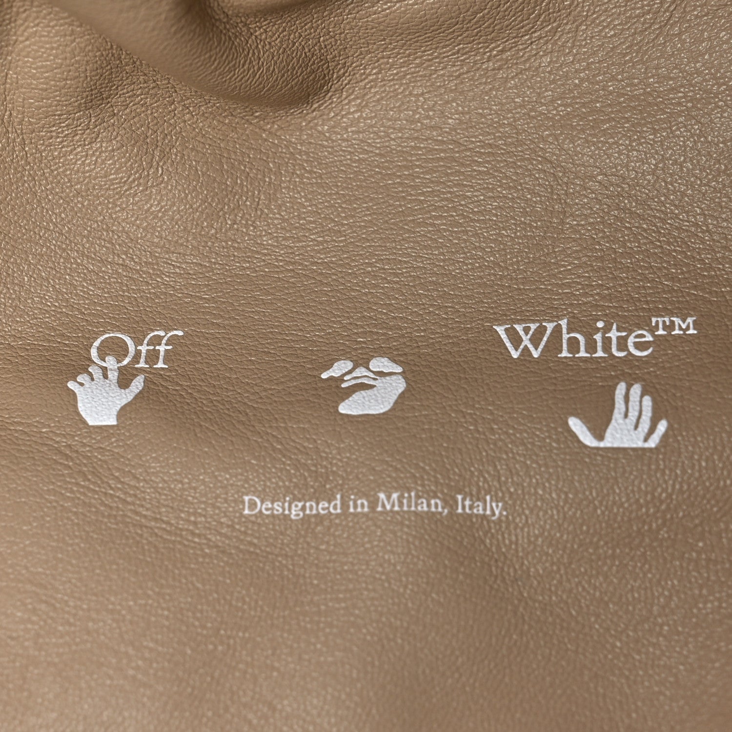 Off-White Calfskin Jitney 2.8 Porthole Top Handle Bag Beige 7 of 11