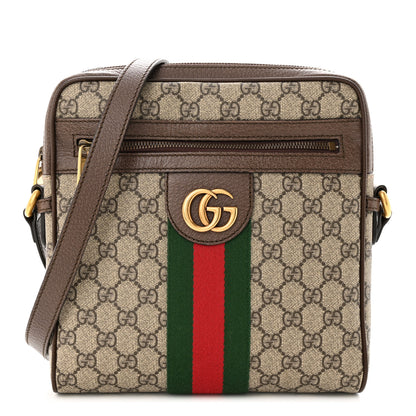 Gucci GG Supreme Monogram Web Small Ophidia Messenger Bag Brown 1 of 12