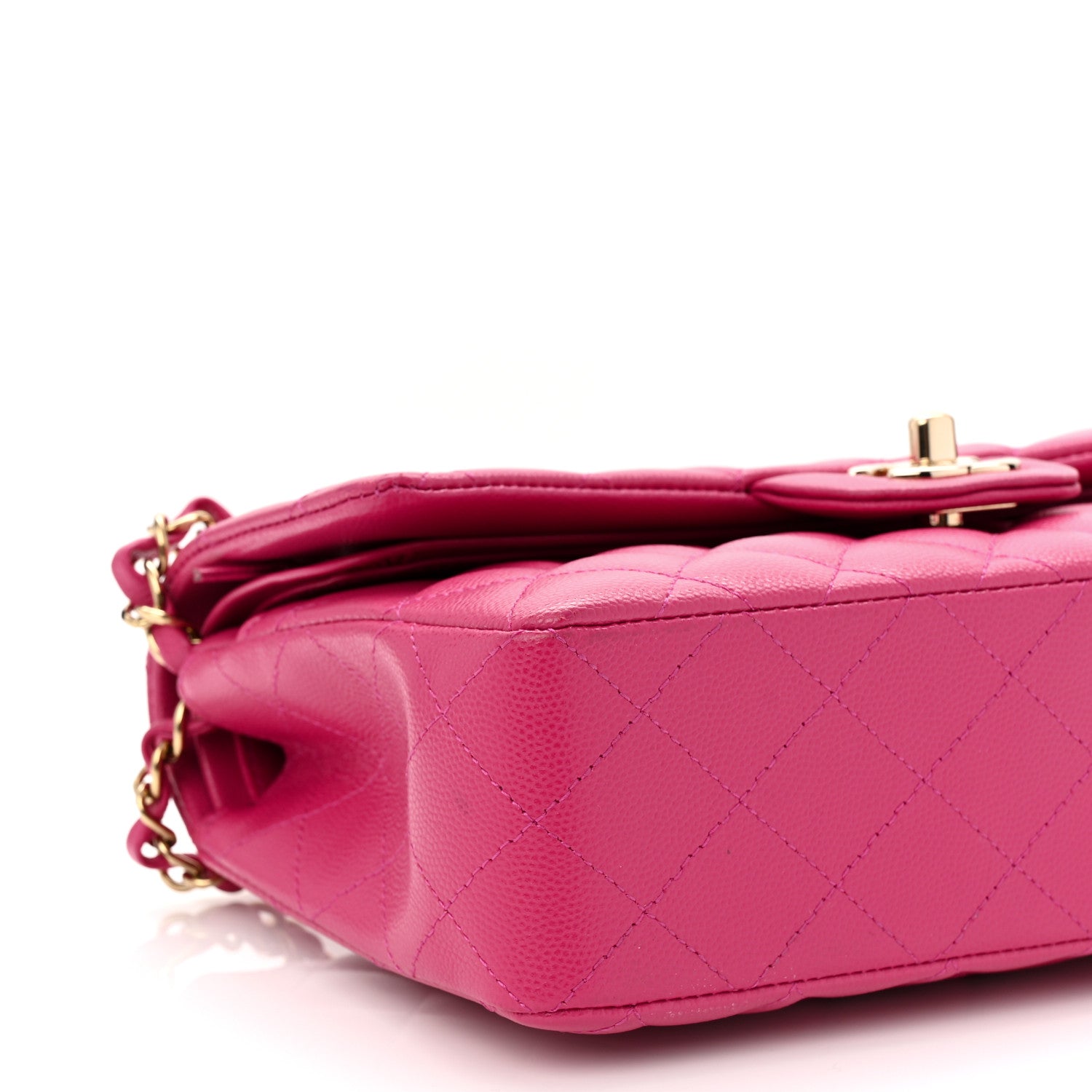 Chanel Caviar Quilted Small Double Flap Fuchsia 16 of 19
