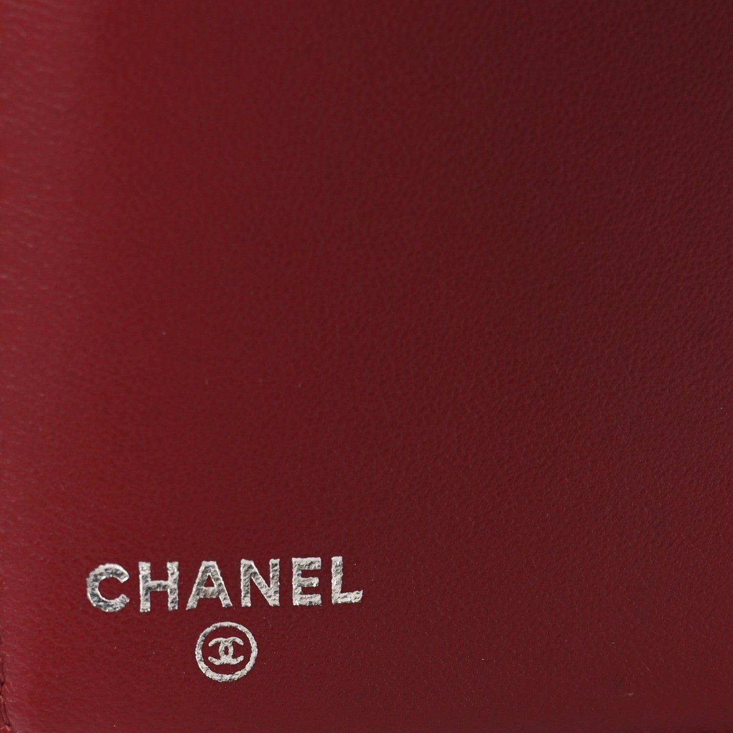 Chanel Lambskin Camellia Embossed Zipped Pocket Wallet Red 6 of 8