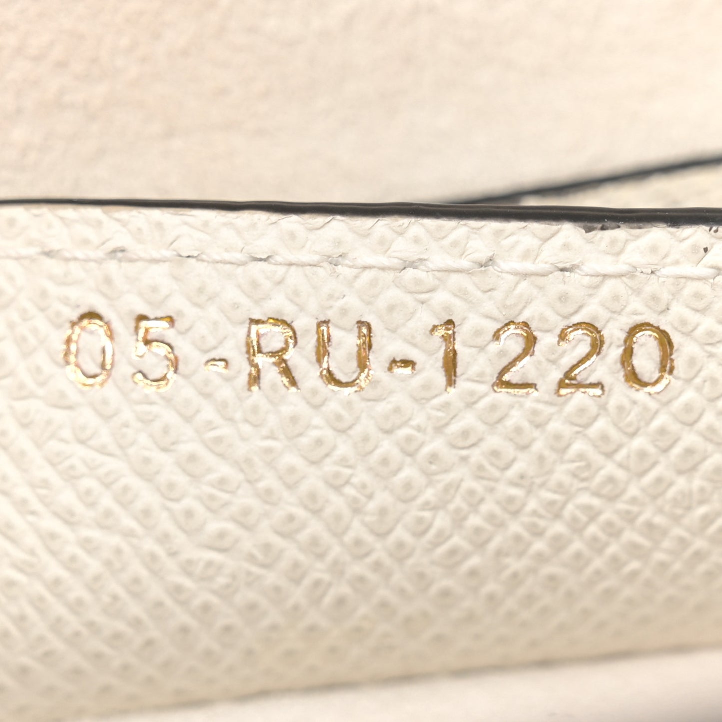 Grained Calfskin Saddle Bag White
