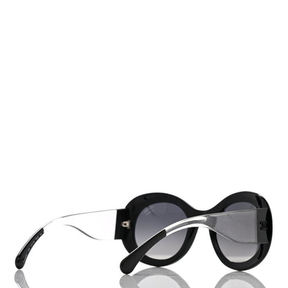 Chanel Signature Oval Polarized Sunglasses 5265 Black 4 of 8
