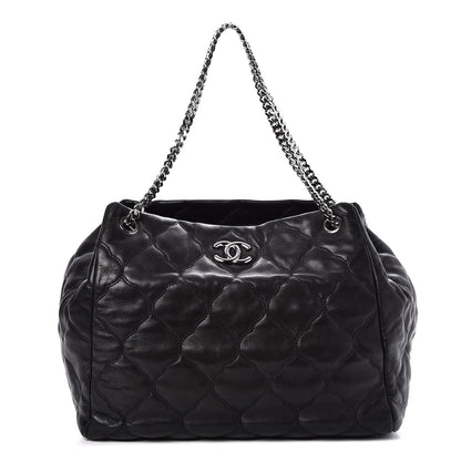 Chanel Lambskin Cells Accordion Tote Black 1 of 7