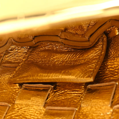 Bottega Veneta Mirror Laminated Nappa Intrecciato Mini Sardine Bag Gold 6 of 9