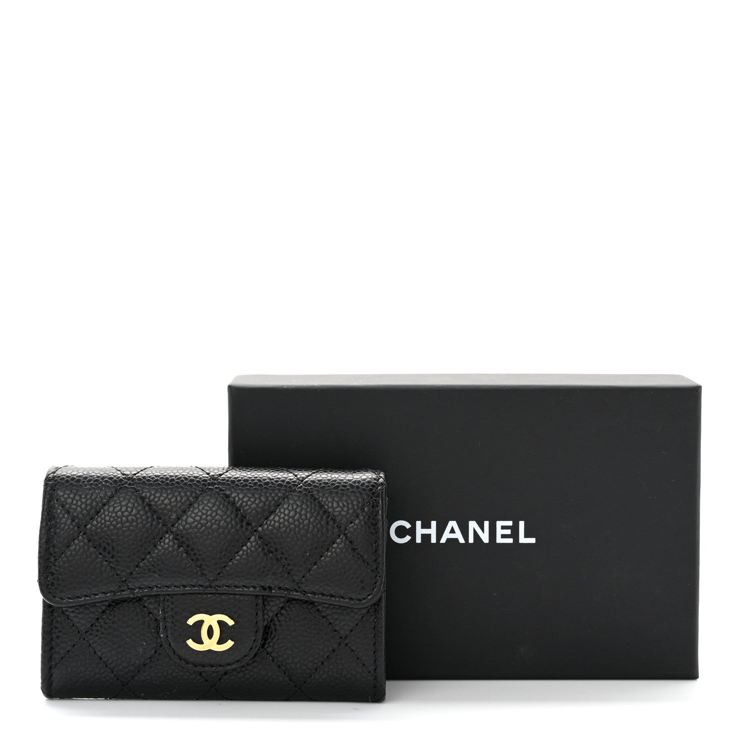 Chanel Caviar Quilted Flap Card Holder Wallet Black 8 of 8