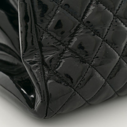 Chanel Patent Quilted Large Just Mademoiselle Bowling Bag Black 12 of 15