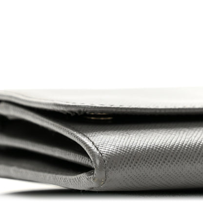 Prada Saffiano Metal Oro Chain Wallet Marmo 10 of 14
