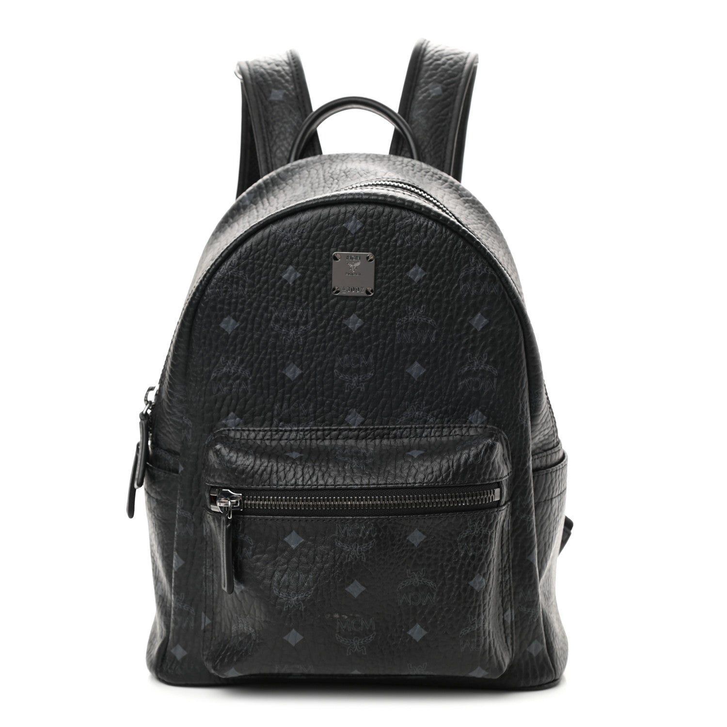 MCM Visetos Small Side Stud Stark Backpack Black 1 of 9