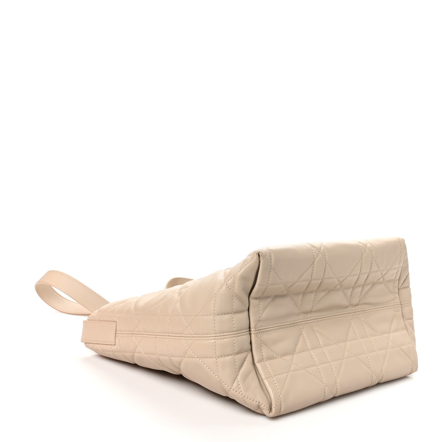 Christian Dior Calfskin Macrocannage Medium Toujours Vertical Tote Powder Beige 4 of 11