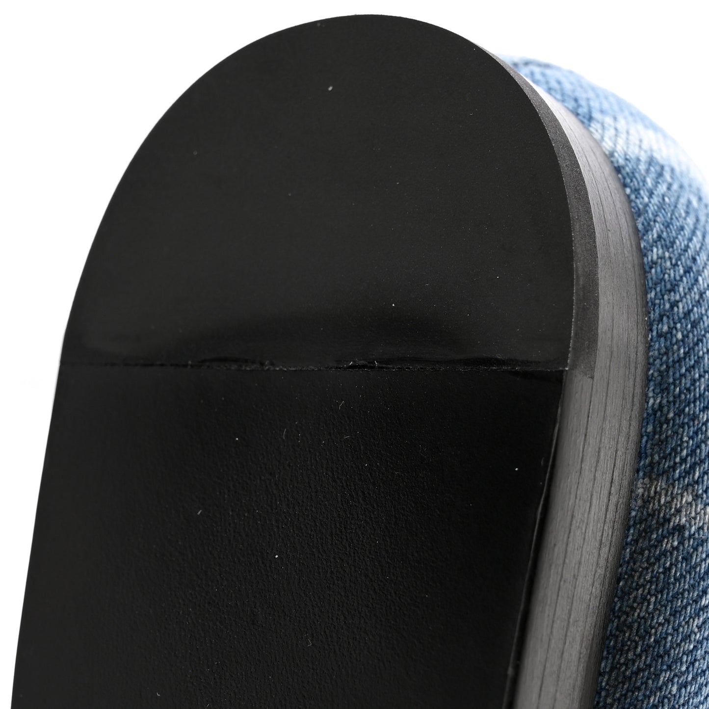 Denim Printed CC Cap Toe Ballerina Flats 36 Light Blue White