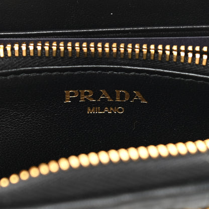 Prada Nappa Gaufre Zip Around Wallet Black 7 of 8