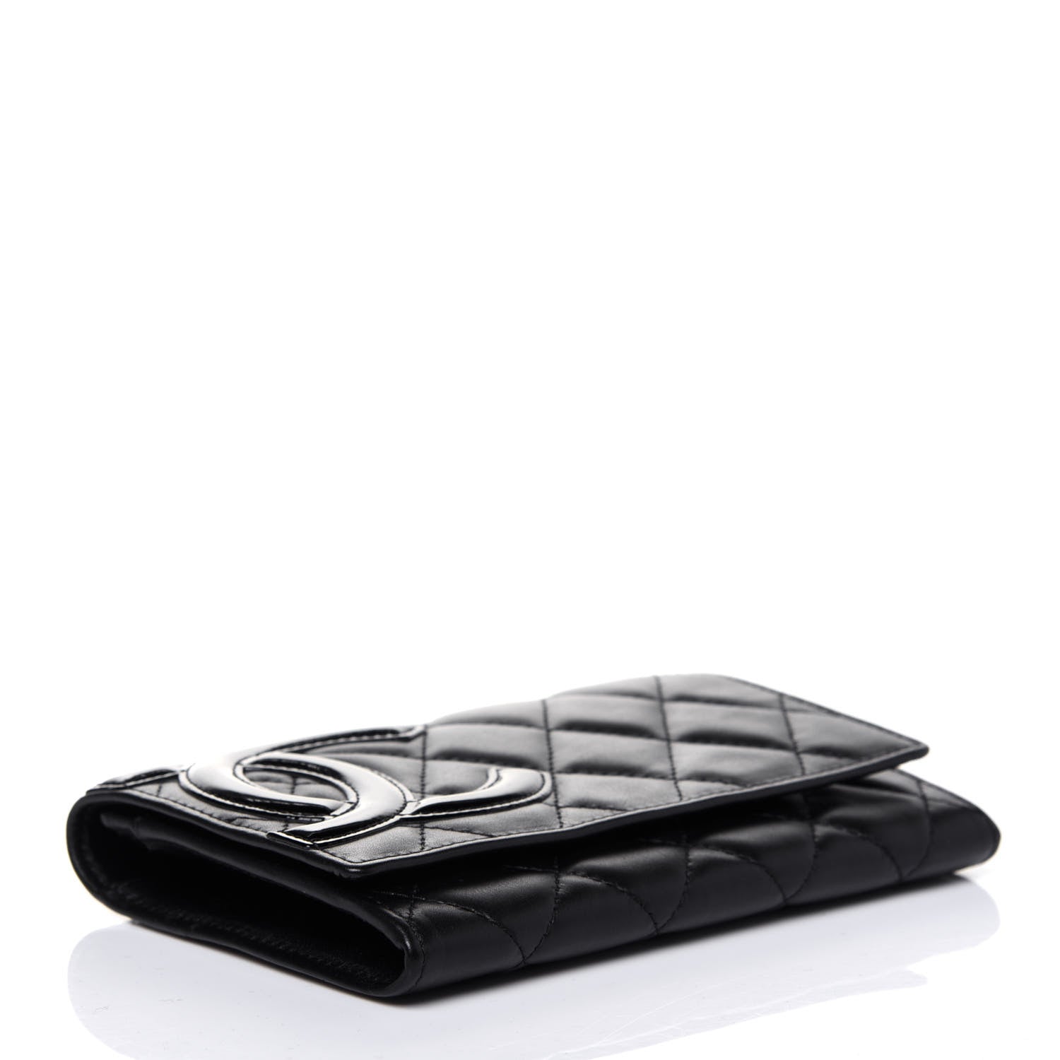 Chanel Calfskin Quilted Cambon Flap Wallet Black 4 of 13