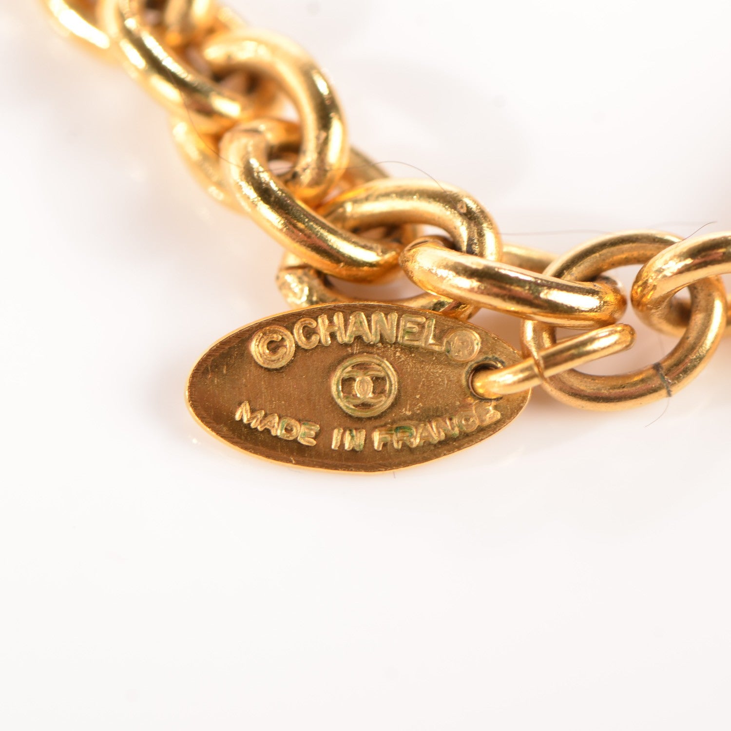 Chanel CC Pendant Necklace Gold 6 of 6