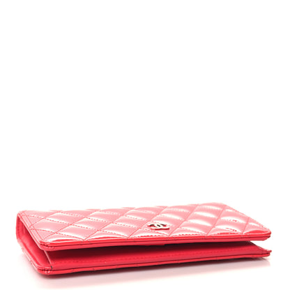 Chanel Patent Calfskin Quilted Yen Wallet Pink 4 of 10