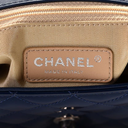 Chanel Patent Quilted Small Coco Boy Flap Navy 5 of 6
