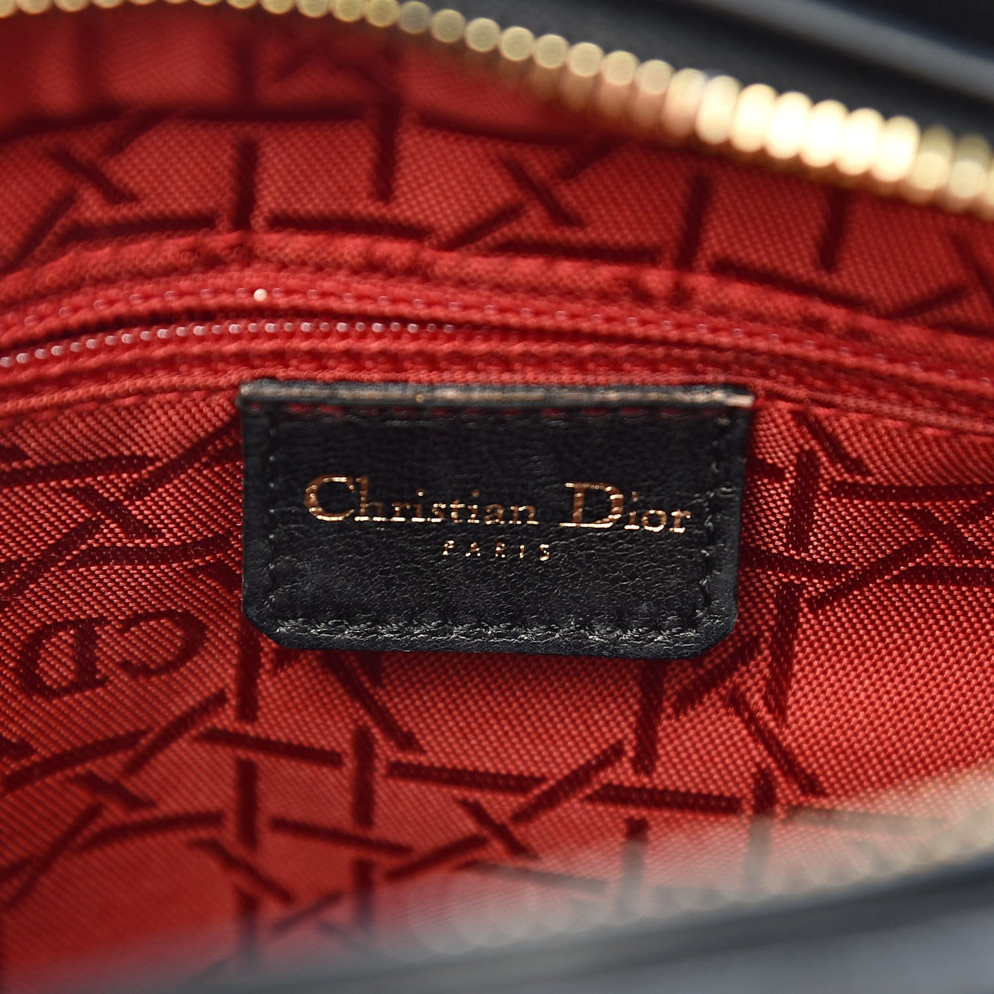 Lambskin Cannage Medium Lady Dior Black