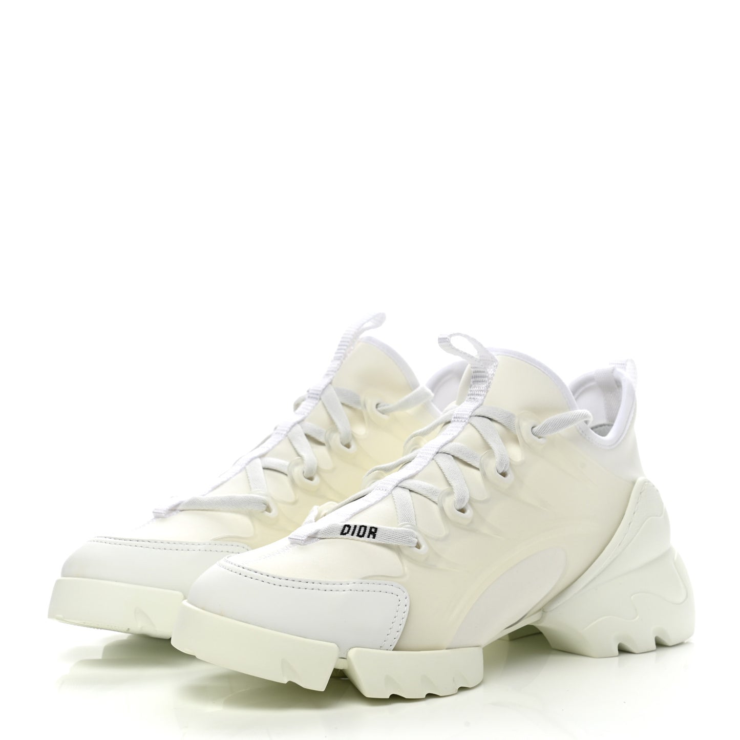 Technical Fabric Rubber Womens D-Connect Sneakers 36.5 White