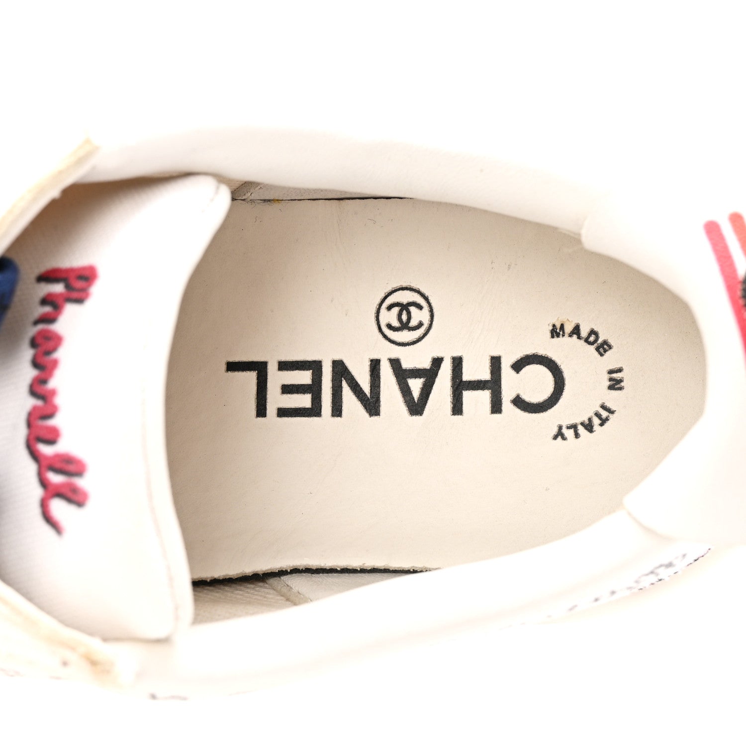 Chanel X PHARRELL WILLIAMS Canvas Womens Sneakers 38 White Multicolor 9 of 11