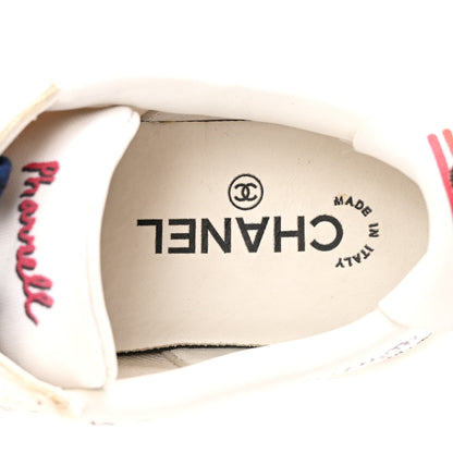 Chanel X PHARRELL WILLIAMS Canvas Womens Sneakers 38 White Multicolor 9 of 11