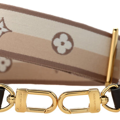 Louis Vuitton Jacquard Speedy Bandouliere 20 Shoulder Strap Beige Brown 3 of 4