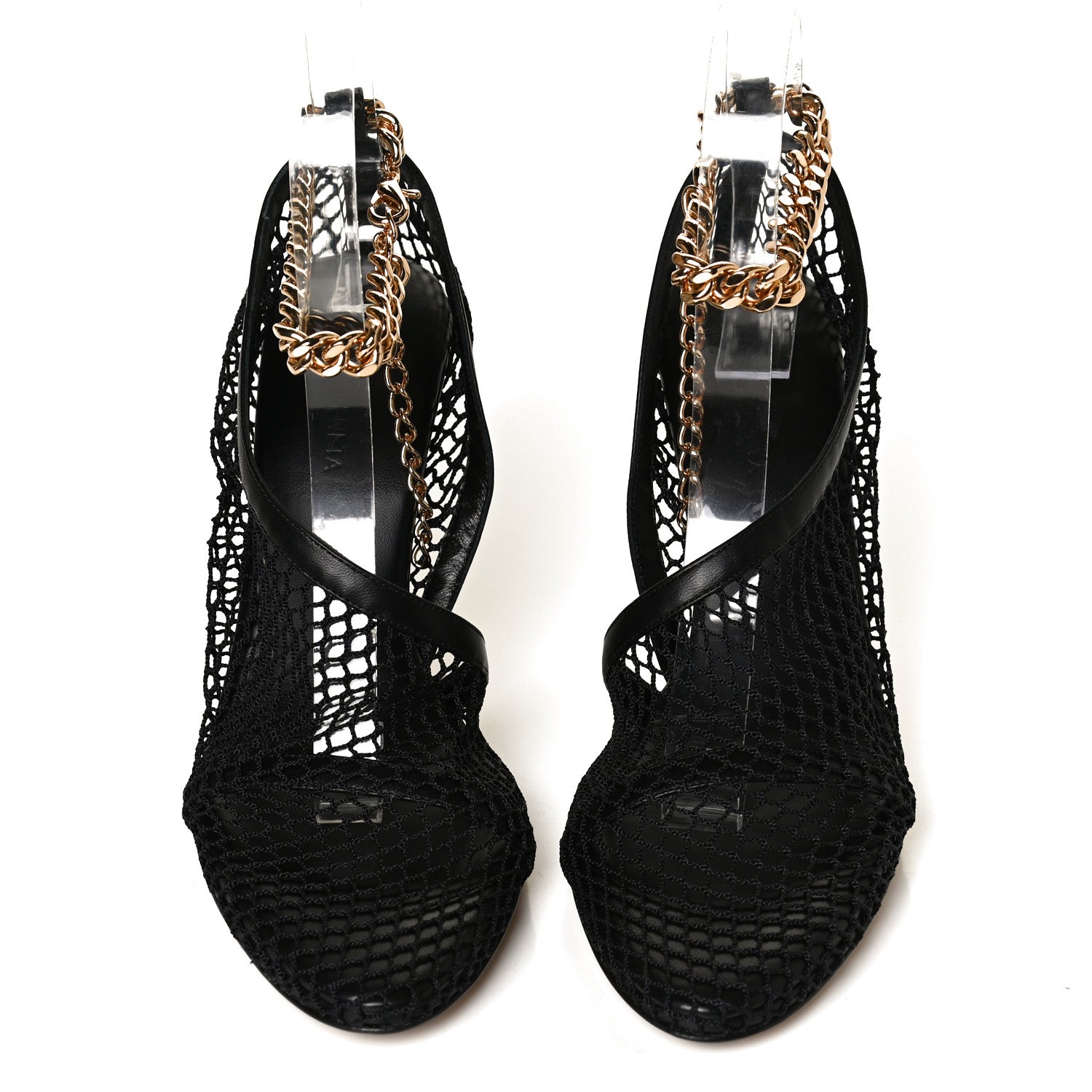 Bottega Veneta Mesh Nappa Chunky Chain Sandals 37 Black 5 of 11