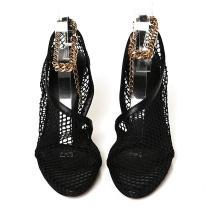 Bottega Veneta Mesh Nappa Chunky Chain Sandals 37 Black 5 of 11