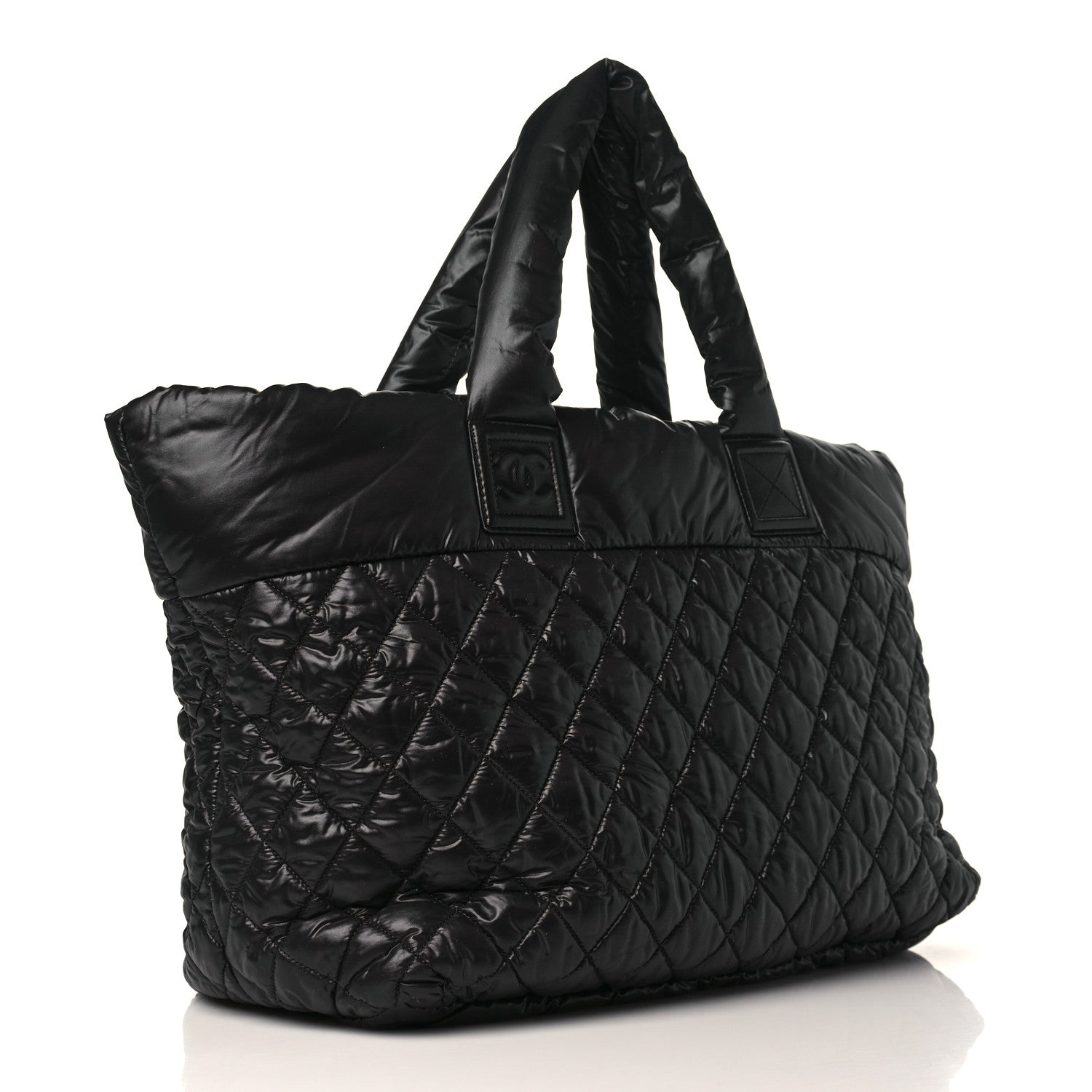 Chanel Nylon Quilted Large Coco Cocoon Tote Black 4 of 10