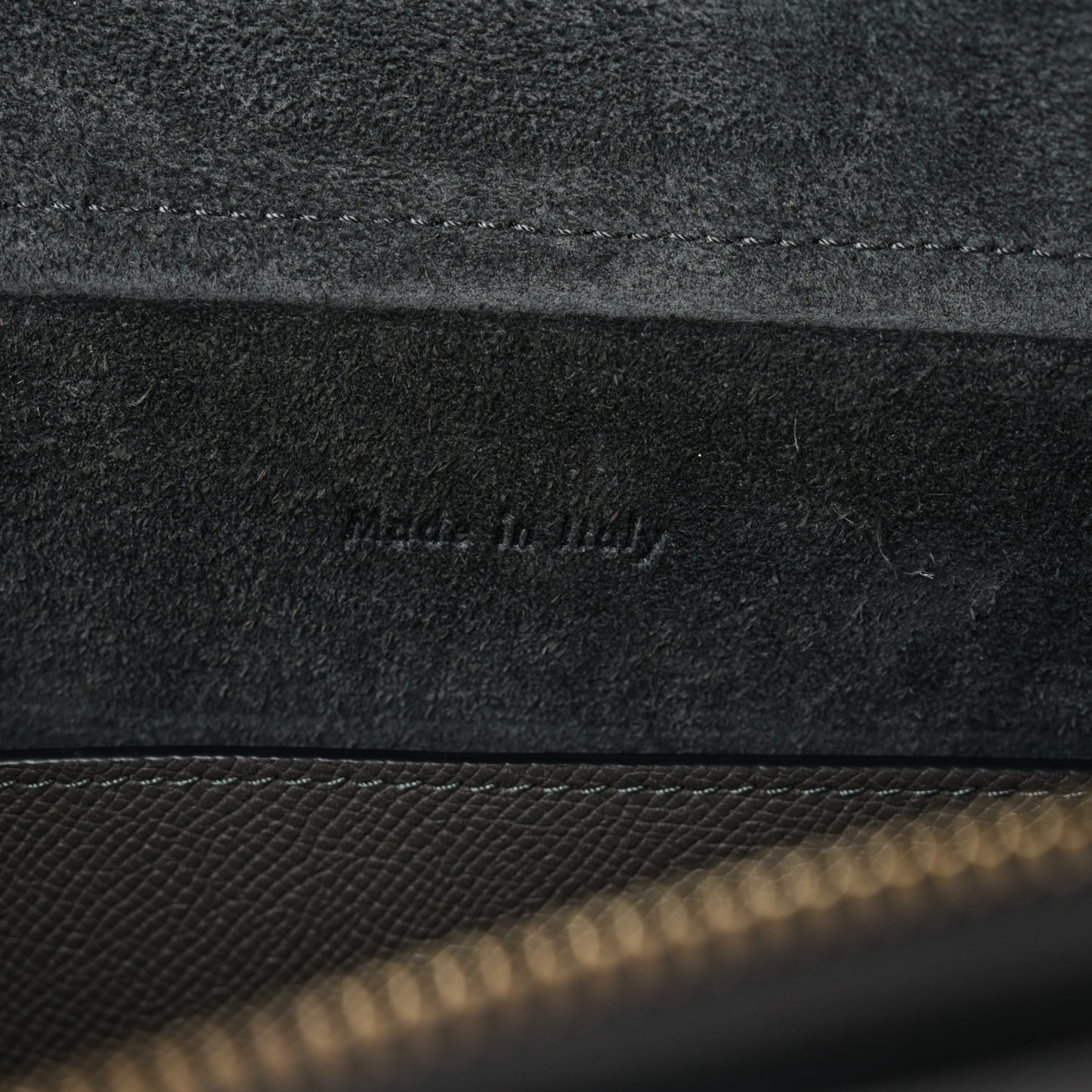 Grained Calfskin Micro Belt Bag Grey