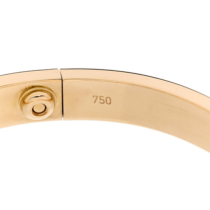 Cartier 18K Yellow Gold 4 Diamond LOVE Bracelet 17 7 of 9
