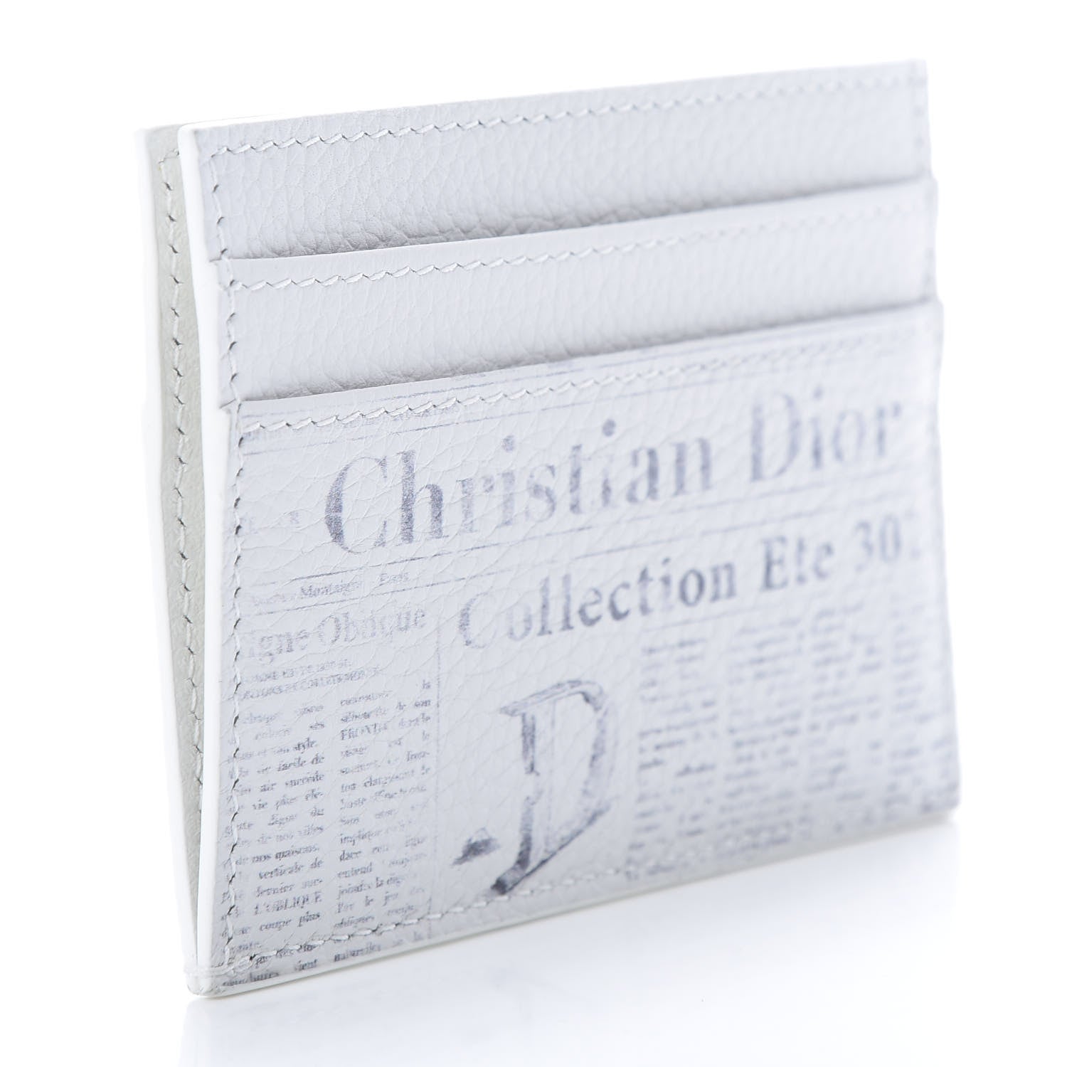 Christian Dior X DANIEL ARSHAM Grained Calfskin Newspaper Card Holder White 3 of 8