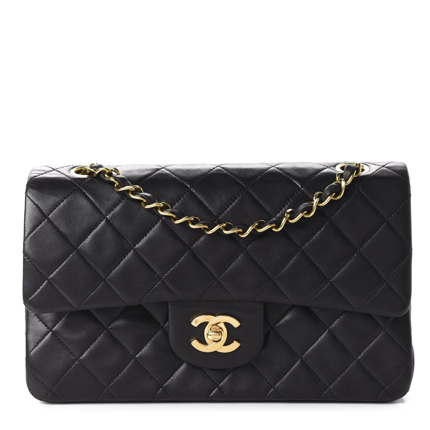 Chanel Lambskin Quilted Small Double Flap Black 1 of 13