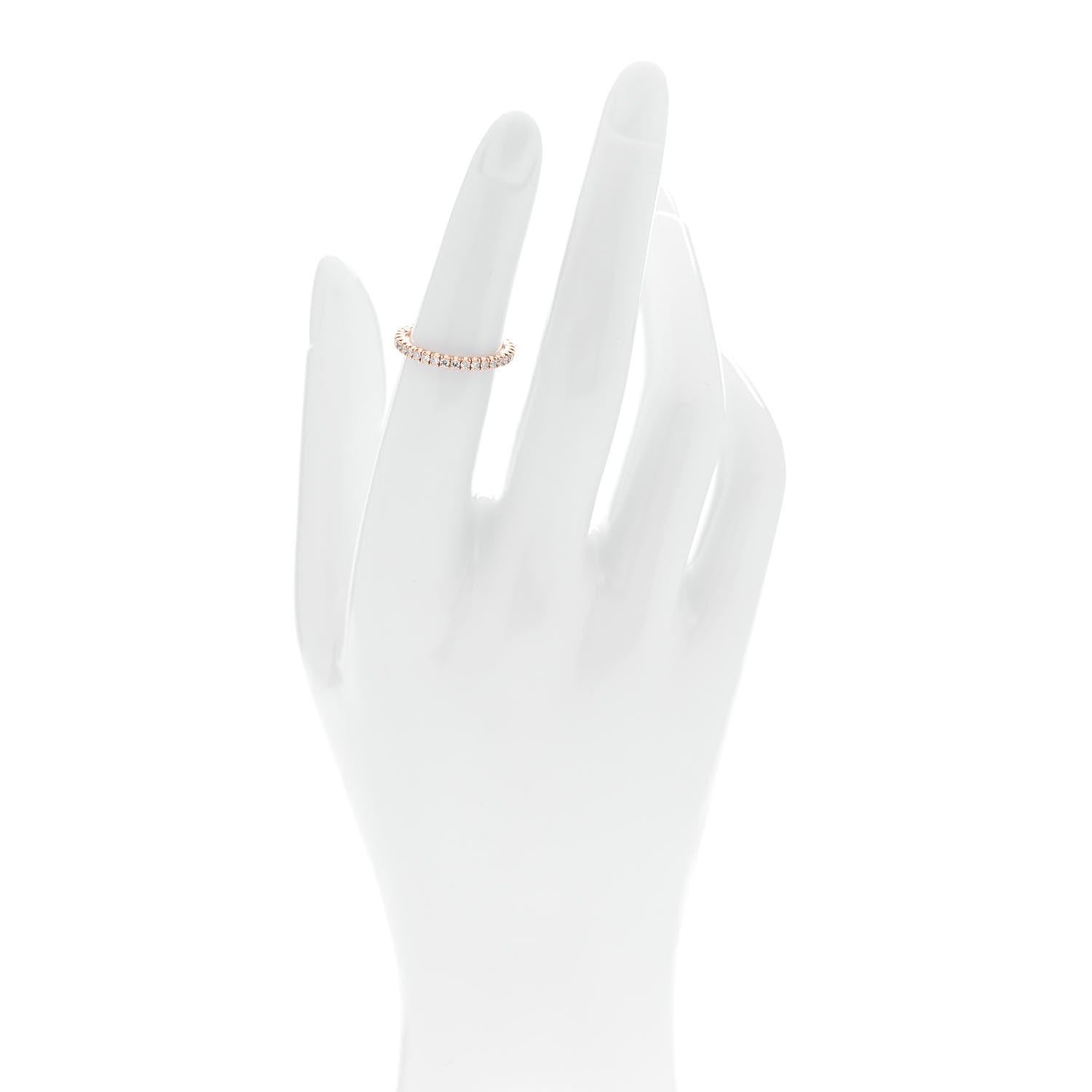 Cartier 18K Pink Gold Diamond 2mm Etincelle de Cartier Wedding Band Ring 49 5 2 of 6