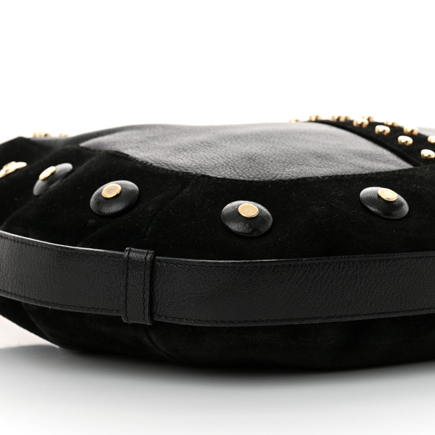 Suede Horn Studded Y Mombasa Hobo Black