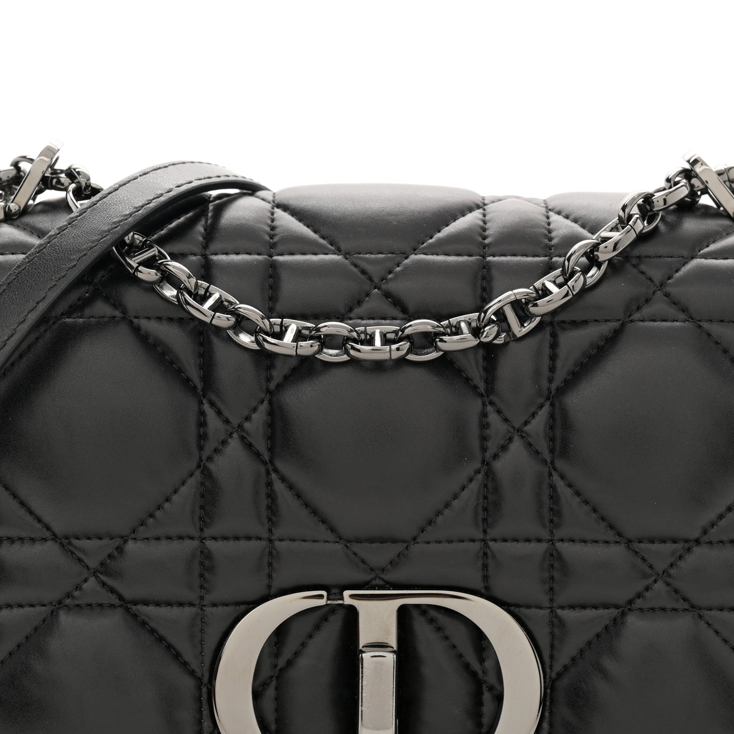 Calfskin Macrocannage Medium Caro Bag Black