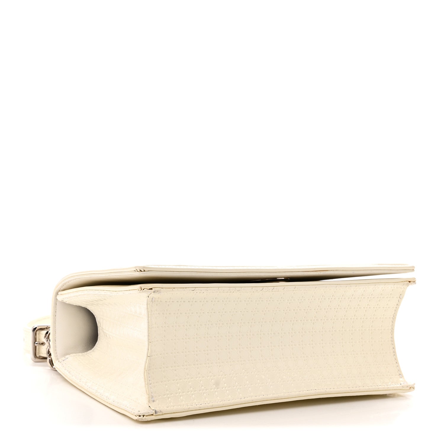 Christian Dior Patent Micro-Cannage Small Diorama Flap Bag White 4 of 9